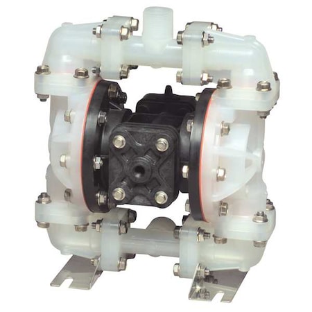 Double Diaphragm Pump, Polypropylene, Air Operated, Santoprene, 23 GPM MPN:S07B1P1PPNS000.