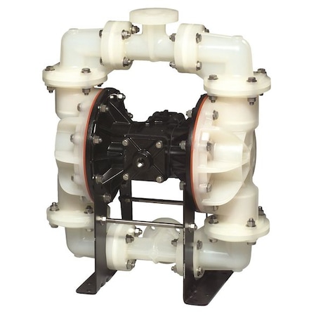 Double Diaphragm Pump, Polypropylene, Air Operated, Santoprene MPN:S15B3P1PPUS000.