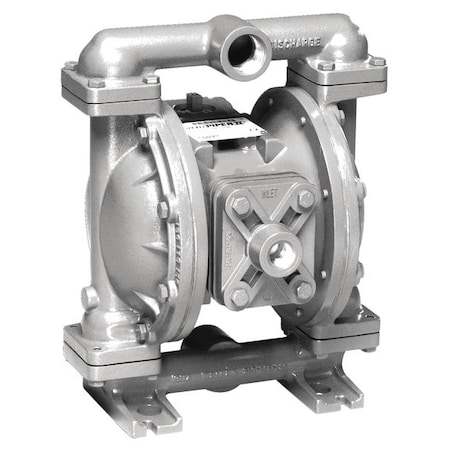 Double Diaphragm Pump, Stainless steel, Air Operated, Santoprene MPN:S1FB1S1WANS000.