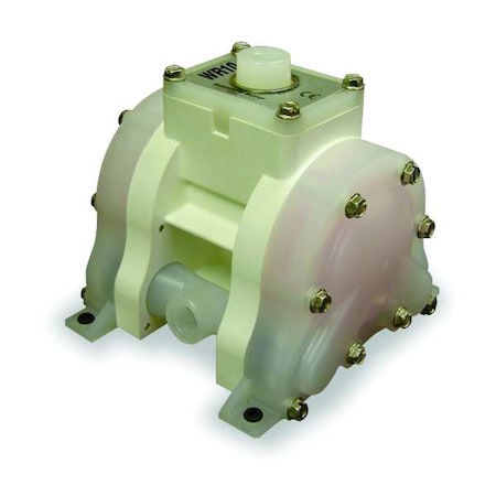 Double Diaphragm Pump, Kynar®, Air Operated, PTFE, 6.8 GPM MPN:WR10KP5BKK9.