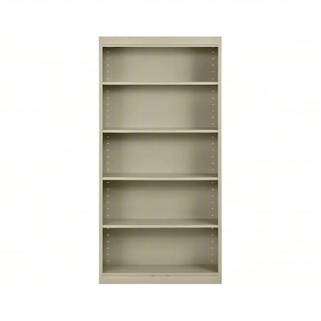 Welded Steel Bookcase, 36x12x72, Putty MPN:BA40361272-07