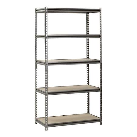 Freestanding Bulk Storage Rack, 18 in D, 36 in W, 5 Shelves, Silver Vein MPN:UR361872PB5P-SV