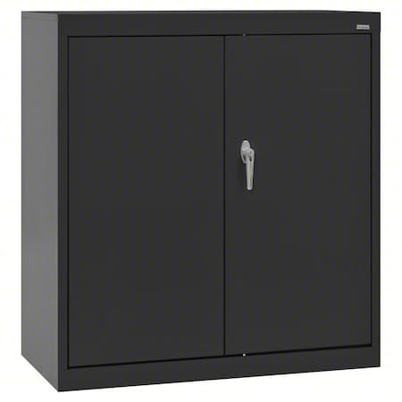 Shelving Storage Cabinet, 36 in H, 36 in W, 18 in D, Swing, Keyed, Black, 3 Shelves MPN:CA21361836-09