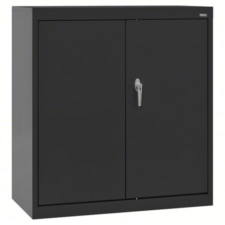 Shelving Storage Cabinet, 36 in H, 36 in W, 24 in D, Swing, Keyed, Black, 3 Shelves MPN:CA21362436-09
