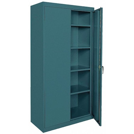 Shelving Storage Cabinet, 72 in H, 36 in W, 18 in D, Swing, Keyed, Dark Gray, 4 Shelves, 0 Drawers MPN:CA41361872-02