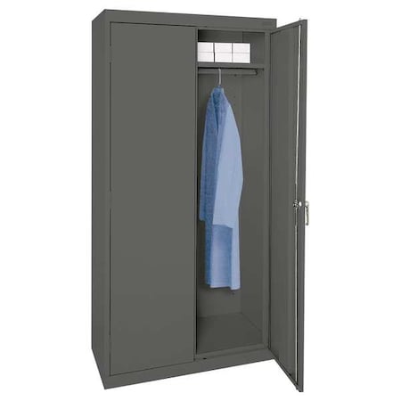 Wardrobe Storage Cabinet, 72 in H, 36 in W, 24 in D, Swing, Keyed, Dark Gray, 1 Shelves, 0 Drawers MPN:CAW1362472-02
