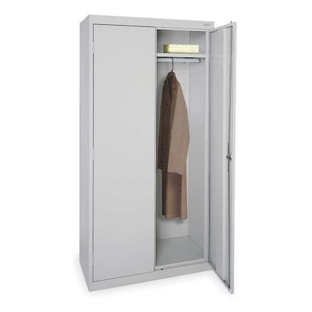 Wardrobe Storage Cabinet, 72 in H, 36 in W, 24 in D, Swing, Keyed, Gray, 1 Shelves, 0 Drawers MPN:CAW1362472-05