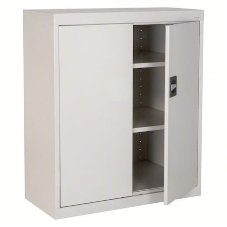 Shelving Storage Cabinet, 36 in H, 36 in W, 18 in D, Recessed, Keyed, Gray, 3 Shelves MPN:EA2R361836-05