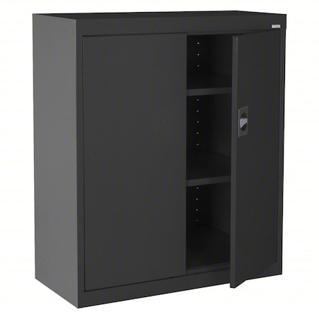 Shelving Storage Cabinet, 36 in H, 36 in W, 18 in D, Recessed, Keyed, Black, 3 Shelves MPN:EA2R361836-09