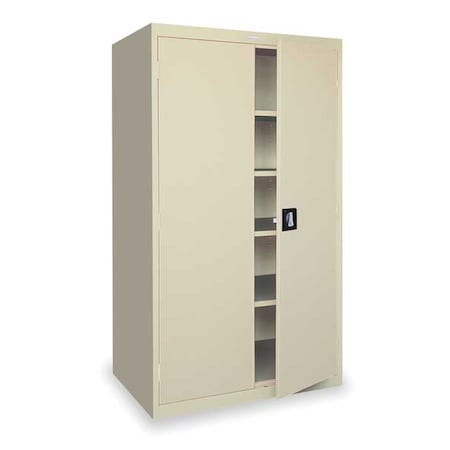 Shelving Storage Cabinet, 72 in H, 36 in W, 18 in D, Swing, Keyed, Gray, 4 Shelves, 0 Drawers MPN:EA4R361872-05