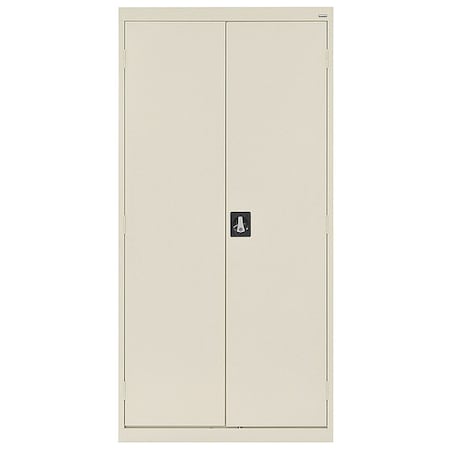 Shelving Storage Cabinet, 72 in H, 36 in W, 24 in D, Recessed Pull, Keyed, Putty, 4 Shelves MPN:EA4R362472-07