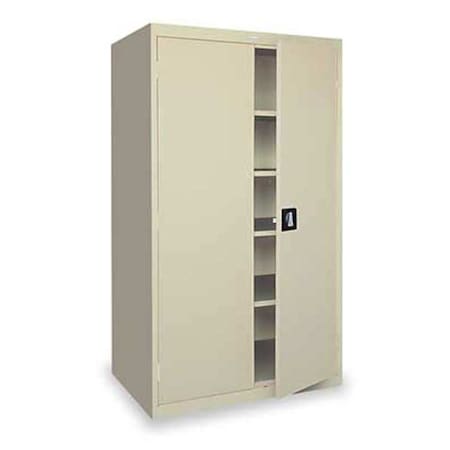 Shelving Storage Cabinet, 72 in H, 46 in W, 24 in D, Recessed Pull, Keyed, Gray, 4 Shelves MPN:EA4R462472-05