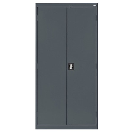 Combo Wardrobe Storage Cabinet, 72 in H, 36 in W, 18 in D, Recessed Pull, Keyed, Gray, 4 Shelves MPN:EACR361872-02