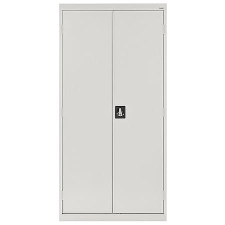 Combo Wardrobe Storage Cabinet, 72 in H, 36 in W, 24 in D, Recessed Pull, Keyed, Light Gray MPN:EACR362472-05