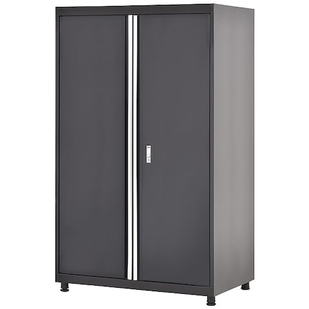 Storage Cabinet, 75-1/2 in H, 46 in W, 24 in D, Black, 2 Shelves MPN:MF3F462472-9M