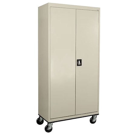 Solid Door Storage Cabinet, 36 in W, 78 in H, 24 in D, Putty MPN:TA4R362472-07