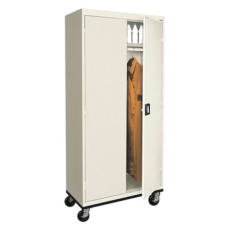 Solid Door Storage Cabinet, 46 in W, 72 in H, 24 in D, Putty MPN:TAWR462472-07