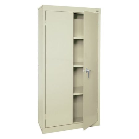Shelving Storage Cabinet, 72 in H, 30 in W, 18 in D, Swing, Keyed, Putty, 3 Shelves, 0 Drawers MPN:VF31301872-07