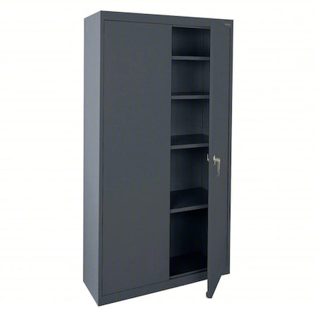 Storage Cabinet, 72 in H, 36 in W, 18 in D, Swing, Keyed, Charcoal, 4 Shelves MPN:VF41361872-02