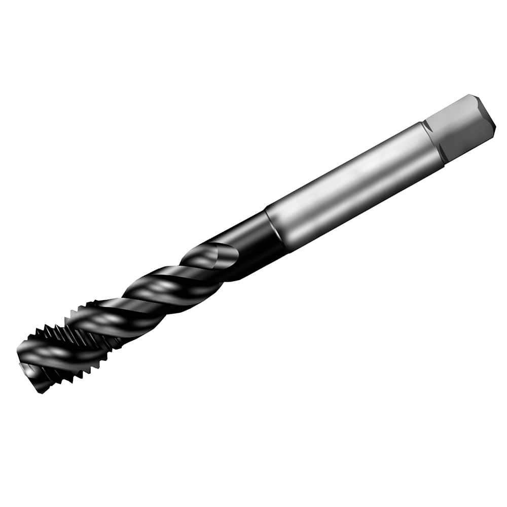 Spiral Flute Tap: 1/2-20 DIN/ANSI, 3 Flutes, Semi-Bottoming, 2BX Class of Fit, High Speed Steel-E-PM, TiAlN Coated MPN:8055778
