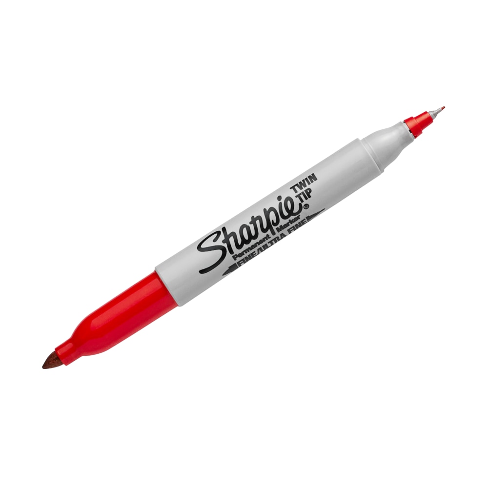 Sharpie Twin-Tip Permanent Marker, Red, 32002EA MPN:32002EA
