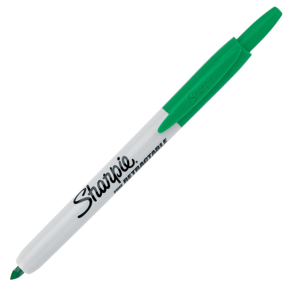 Sharpie Retractable Permanent Marker, Green (Min Order Qty 23) MPN:36704