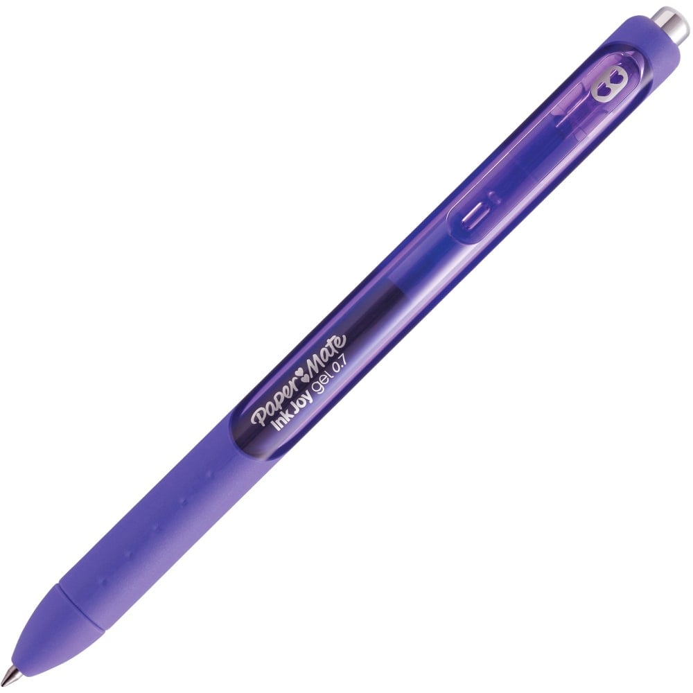 Paper Mate InkJoy Gel Pens, Pack Of 12, Medium Point, 0.7 mm, Purple Barrel, Purple Ink MPN:1953511A