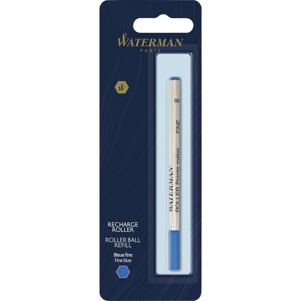 Waterman Fine Point Rollerball Pen Refill - Fine Point - Blue Ink - 1 Each MPN:1964018