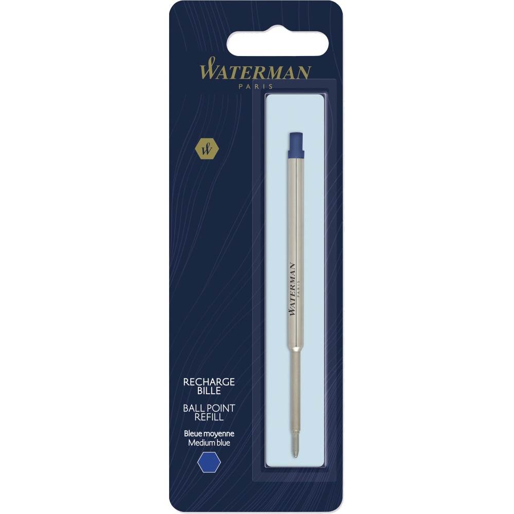 Waterman Ballpoint Pen Refill - Medium Point - Blue Ink - 1 Each MPN:S0944490
