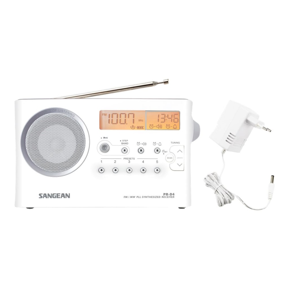Sangean AM / FM / Weather Alert Portable Radio - with Weather Disaster, NOAA All Hazard - FM, AM, WX - 7 Weather MPN:PR-D4W
