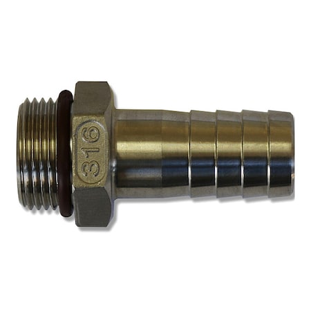 Stainless steel hose barb and O-ring MPN:N3HB