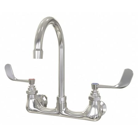 Manual Gooseneck Service Sink Faucet, 8