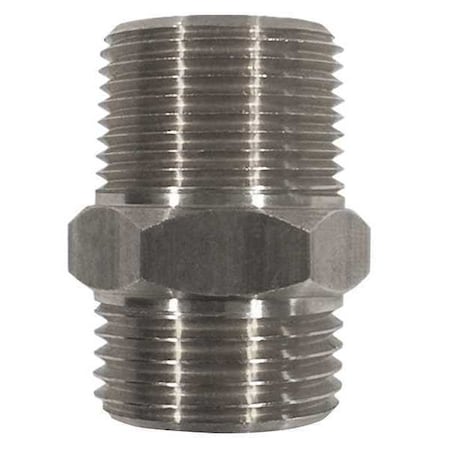 Hose Adapter, 3/4 in MNPT x 3/4 in MGHT, Stainless Steel MPN:H26S