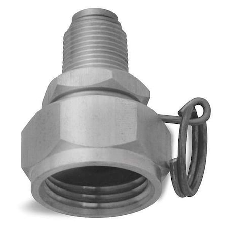 Hose Adapter, Stainless Steel, 3/8 in. MNPT Outlet MPN:N12S