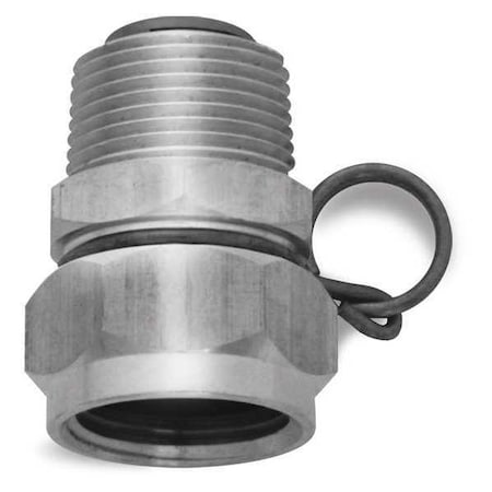Hose Adapter, Stainless Steel, 3/4 in. Male GHT Outlet MPN:N17S