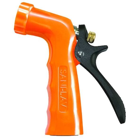 Pistol Grip Water Spray Nozzle, 3/4 in FGHT, 100 psi, 6.5 gpm, 5 in L, Orange MPN:N2