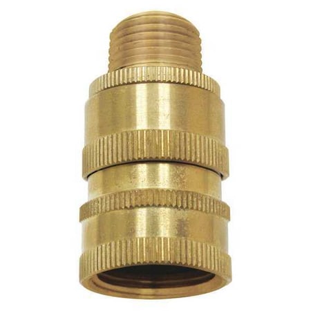 Hose Adapter, Brass, 3/4in Male GHT Outlet MPN:N23