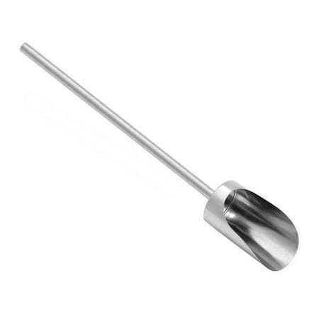 Hand Scoop, 64 oz., Long Handle, Silver MPN:400424