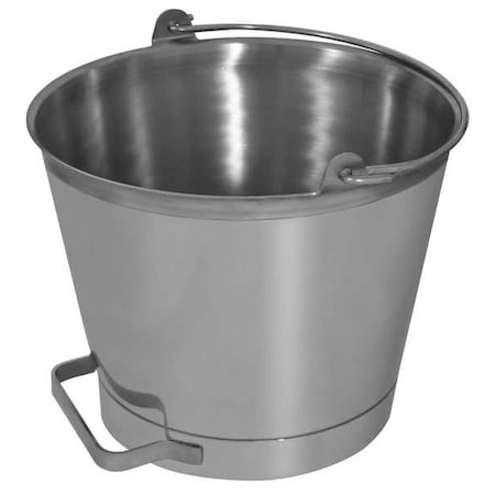 Pail, 13 qt, Stainless Steel, Extra Handle MPN:P13H
