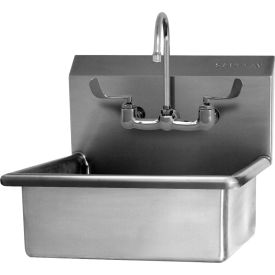 Sani-Lav® 504F-0.5 Wall Mount Sink With Faucet Low Flow 0.5 GPM 504F-0.5