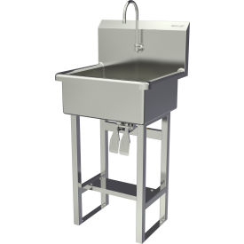 Sani-Lav® Floor Mount Sink with Double Knee Pedal Valve 0.5 GPM 524FK2.5