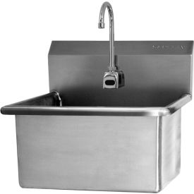 Sani-Lav® Wall Mount Sink with Battery Powered Sensor Flow Rate of 2 GPM 14 Gauge 531B