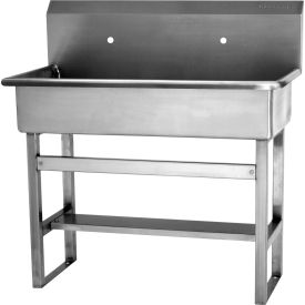 Sani-Lav® Floor Mount Wash Station with Single Faucet Mounting Holes Only 16 Gauge 54F0