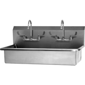 Sani-Lav® 54WFL-0.5 2-Person Wall Mount Wash Station With Faucets Low-Flow 0.5 GPM 54WFL-0.5