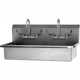 Sani-Lav® 54WFL 2-Person Wall Mount Wash Station With Faucets 54WFL
