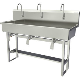 Sani-Lav® Floor Mount Wash Station with Single Knee Pedal Valve Flow Rate of 2 GPM 56FK1