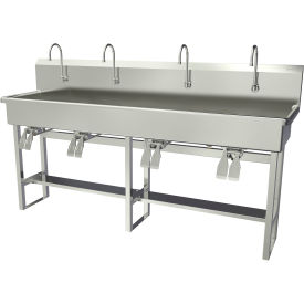 Sani-Lav® Floor Mount Sink with Double Knee Pedal Valve Flow Rate of 0.5 GPM 58FK2.5