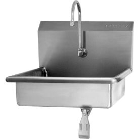 Sani-Lav® Wall Mount Sink with Single Knee Pedal Valve 16 Gauge 5A41