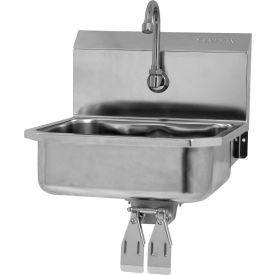 Sani-Lav® 605D-0.5 Wall Mount Sink With Double Knee Pedal Valve Low-Flow 0.5 GPM 605D-0.5