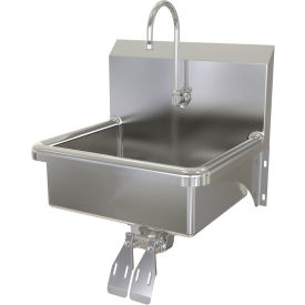 Sani-Lav® Wall Mount Sink with Double Knee Pedal Valve Flow Rate of 0.5 GPM 705.5